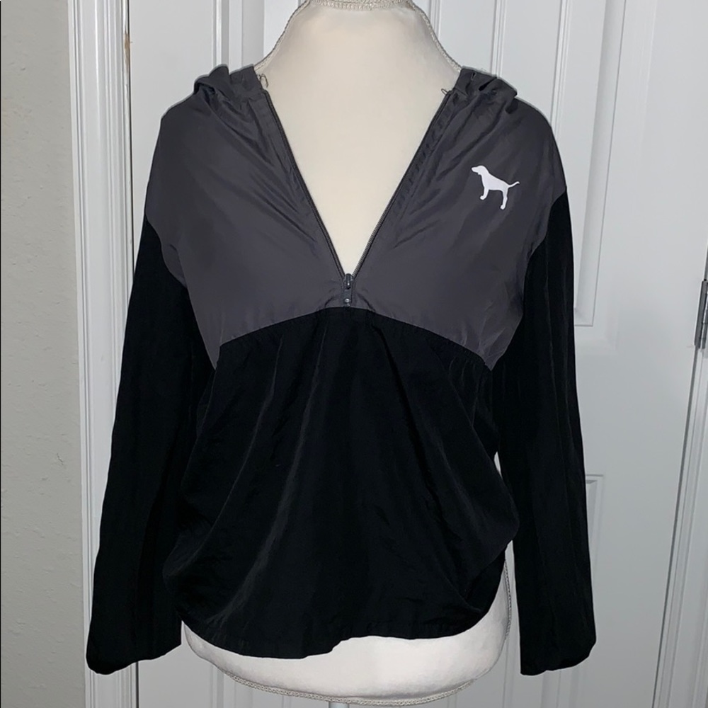 Pink Victoria secret half zip windbreaker